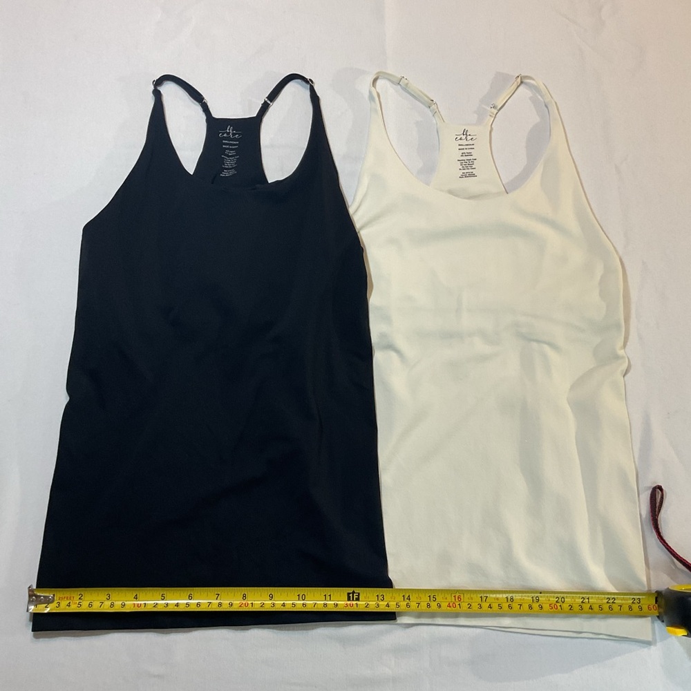 BKE Core (2x Bundle) Womens 1 Black & 1 White Spagetti Strap Tank, Size Small - Picture 4 of 9
